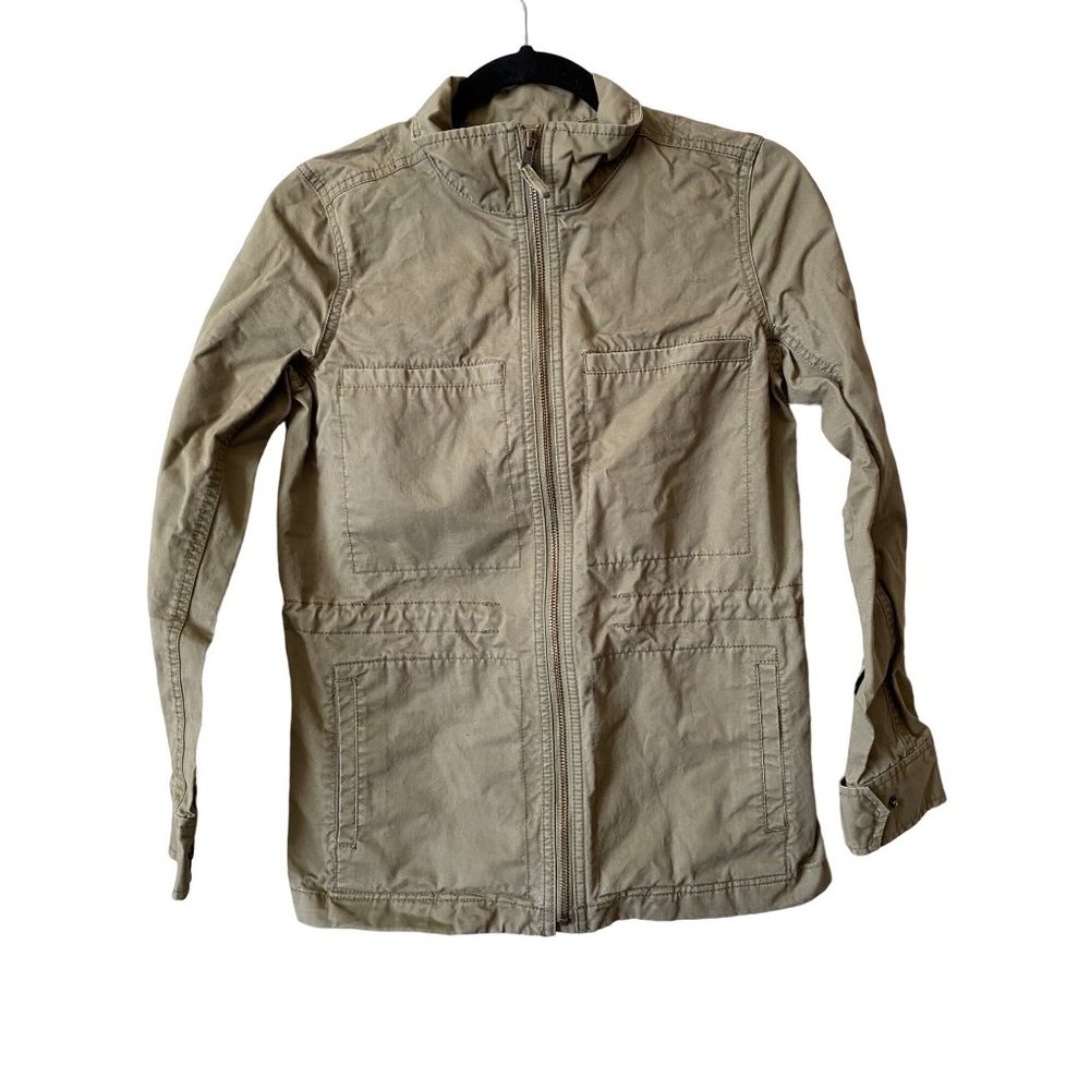 J.CREW Womens Long Sleeve Zip Up Jackets Green Size XXS